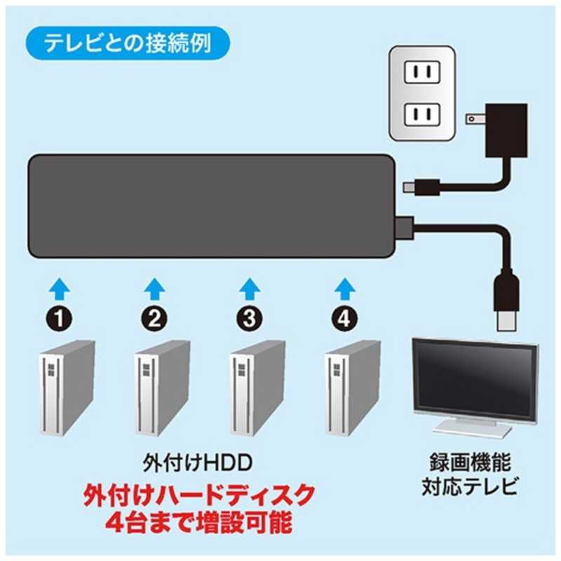 サンワサプライ サンワサプライ USB2.0ハブ｢4ポート･バス&セルフパワー｣ ブラック USB-HTV410 USB-HTV410