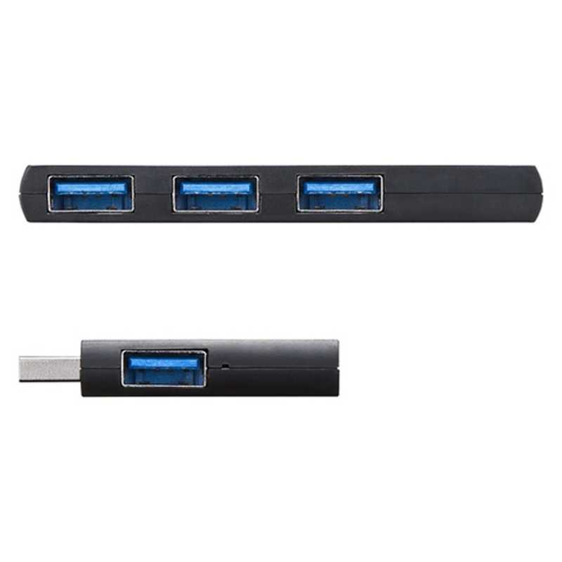 サンワサプライ サンワサプライ USB3.0ハブ｢4ポート･バスパワー･Mac/Win｣ ブラック USB-3HSC1 USB-3HSC1