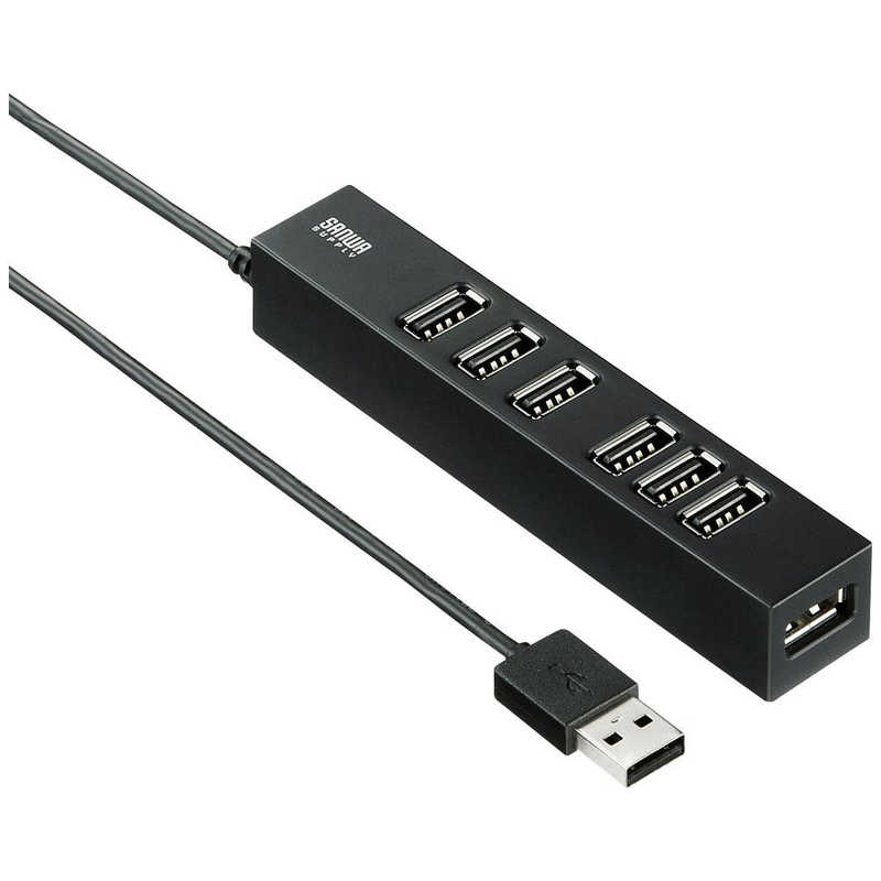 サンワサプライ サンワサプライ USB2.0ハブ(7ポート) USB-2H701BK (ブラック) USB-2H701BK (ブラック)