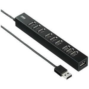 サンワサプライ USBハブ ブラック [USB2.0対応 /10ポｰト /バス&セルフパワｰ] USB-2H1001BK