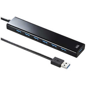 サンワサプライ USBハブ ブラック [USB3.1対応/7ポｰト/セルフパワｰ] USB-3H703BK