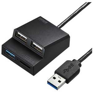 サンワサプライ 0.5m[USB-A オス→メス カｰドスロット/USB-Ax3]2.0ケｰブル ブラック USB-3HC315BK