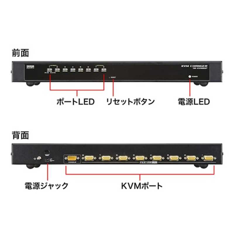 サンワサプライ サンワサプライ PS/2･USB両対応パソコン自動切替器(8:1) SW-KVM8UP SW-KVM8UP