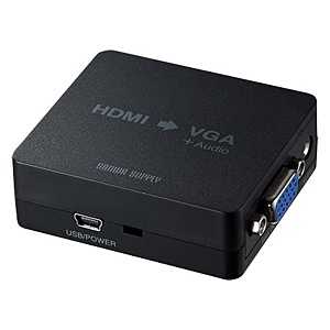 サンワサプライ 変換コンバーター 「HDMI ⇒ VGA(ミニD-sub15pin・メス)」 VGA-CVHD1 サンワサプライ 変換コンバーター 「HDMI ⇒ VGA(ミニD-sub15pin・メス)」 VGA-CVHD1