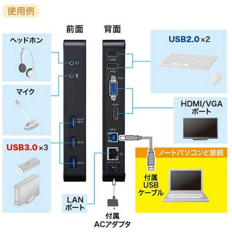 サンワサプライ サンワサプライ タブレットスタンド付きUSB3.0ドッキングステーション USB-CVDK3 USB-CVDK3