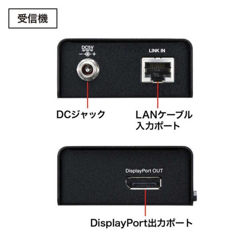 サンワサプライ サンワサプライ DisplayPortエクステンダー ブラック [1入力 /1出力 /4K対応 /自動] VGA-EXDP VGA-EXDP