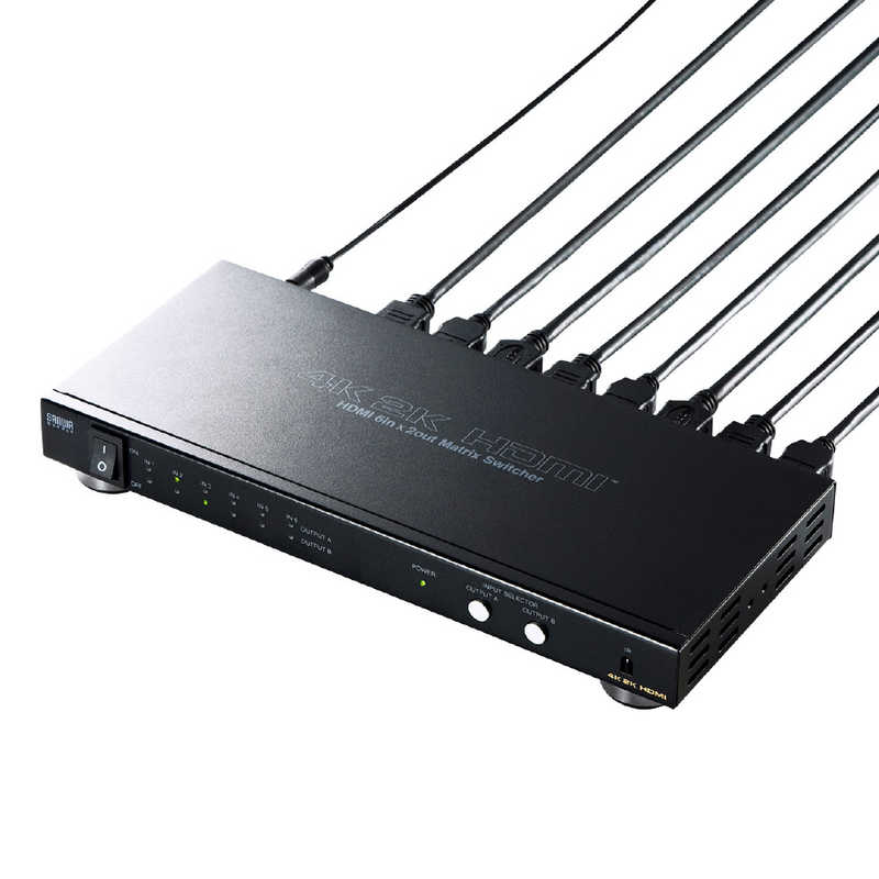 サンワサプライ サンワサプライ HDMI切替器(6入力2出力･マトリックス切替機能付き) SW-UHD62 SW-UHD62