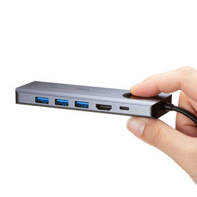 サンワサプライ　電圧・電流チェッカー[USB-C オス→メス HDMI/ LAN/ USB-Ax3/ USB-C] 　USB-DKM1 電圧・電流チェッカー［USB-C オス→メス HDMI ⁄ LAN ⁄ USB-Aｘ3 ⁄ USB