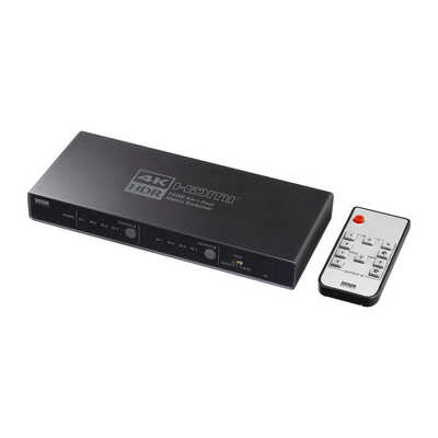 サンワサプライ　HDMI4入力2出力マトリックス切替器SW-HDR42H サンワサプライ 4K・HDR・光デジタル出力付きHDMIマトリックス切替器(4