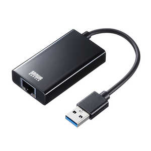 サンワサプライ LAN変換アダプタ [USB-A オス→メス LAN /USB-Aメス] 1Gbps対応 ブラック USB-CVLAN3BKN