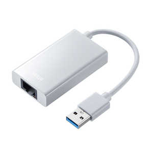 サンワサプライ LAN変換アダプタ [USB-A オス→メス LAN /USB-Aメス] 1Gbps対応 ホワイト USB-CVLAN3WN