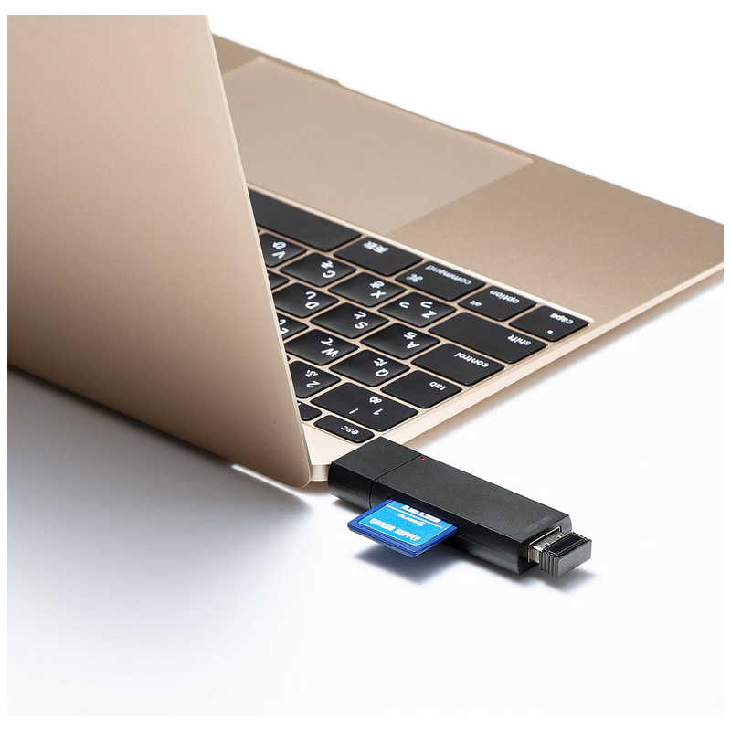 サンワサプライ サンワサプライ Type-Cコンパクトカードリーダー(USB 1ポート付き) ADR-3TCMS7BKN ADR-3TCMS7BKN