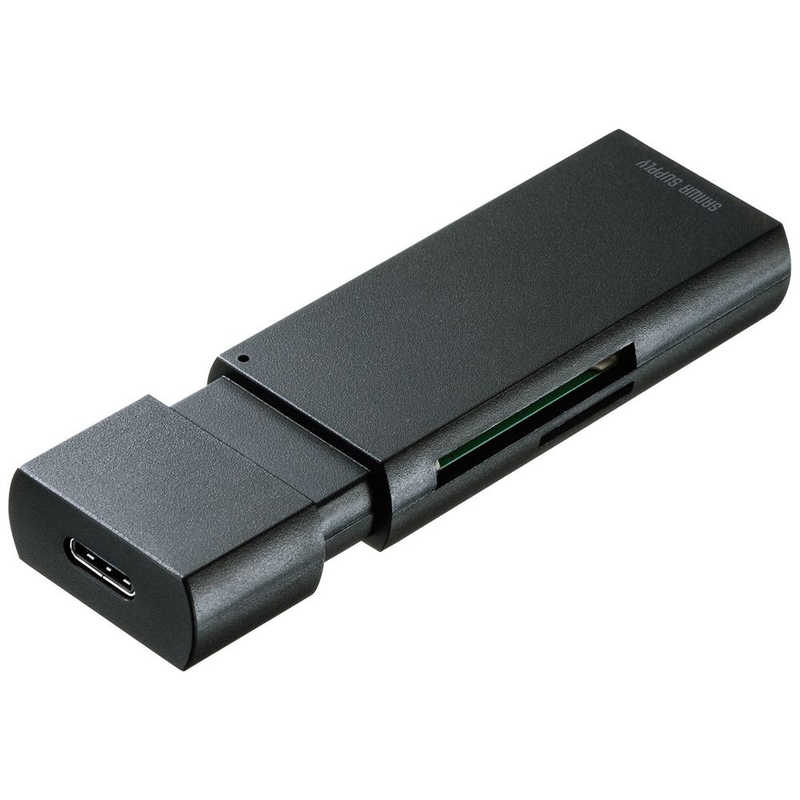 サンワサプライ サンワサプライ Type-Cコンパクトカードリーダー(USB 1ポート付き) ADR-3TCMS7BKN ADR-3TCMS7BKN