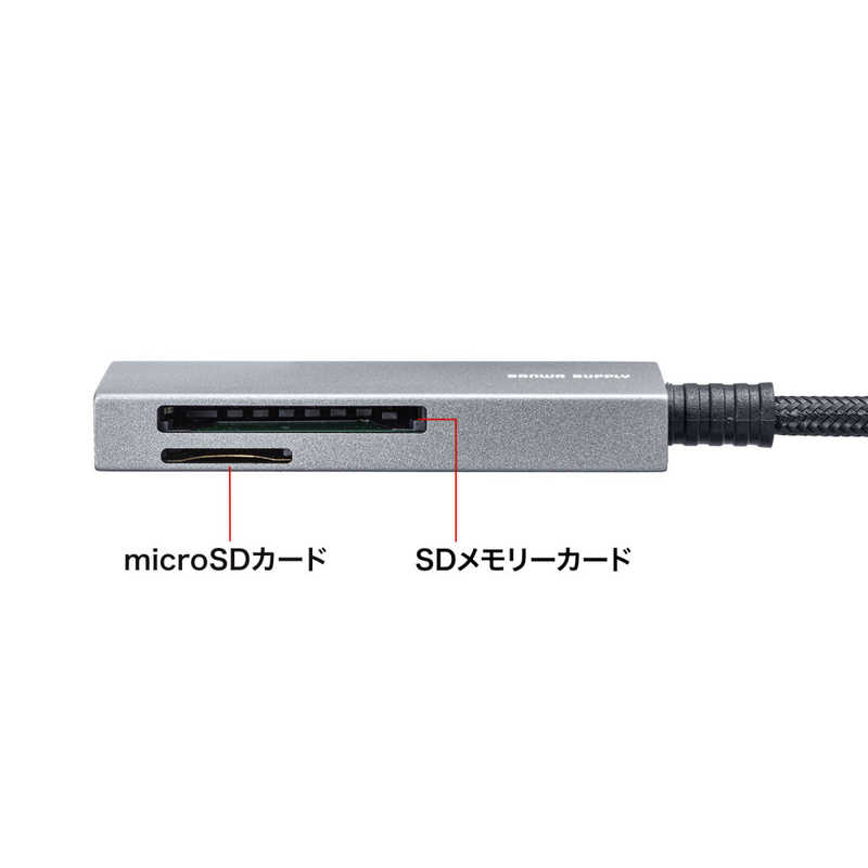 サンワサプライ サンワサプライ カードリーダー USB3.2 Gen1 ADR-3MSD2S ADR-3MSD2S