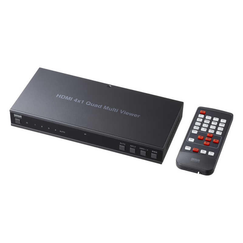 サンワサプライ サンワサプライ 4入力1出力HDMI画面分割切替器(4K/60Hz対応) ［4入力 /1出力 /4K対応］ SW-PHD41MTV SW-PHD41MTV