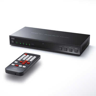 サンワサプライ 4入力1出力HDMI画面分割切替器（4K対応） SW-UHD41MTV〔代引不可〕