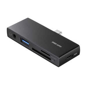 サンワサプライ USB 5Gbps Type-C カードリーダー(USB 2ポート搭載) ADR-5TCSDP3BK サンワサプライ USB 5Gbps Type-C カードリーダー(USB 2ポート搭載) ADR-5TCSDP3BK