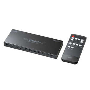 サンワサプライ HDMI切替器 4入力1出力 ［4入力 / 1出力 / 4K対応］ SW-UHD41RSL