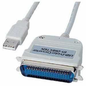 サンワサプライ 1.8m USBパラレル変換ケーブル｢A｣⇔｢パラレルプリンターケーブル｣ USB-CVPR