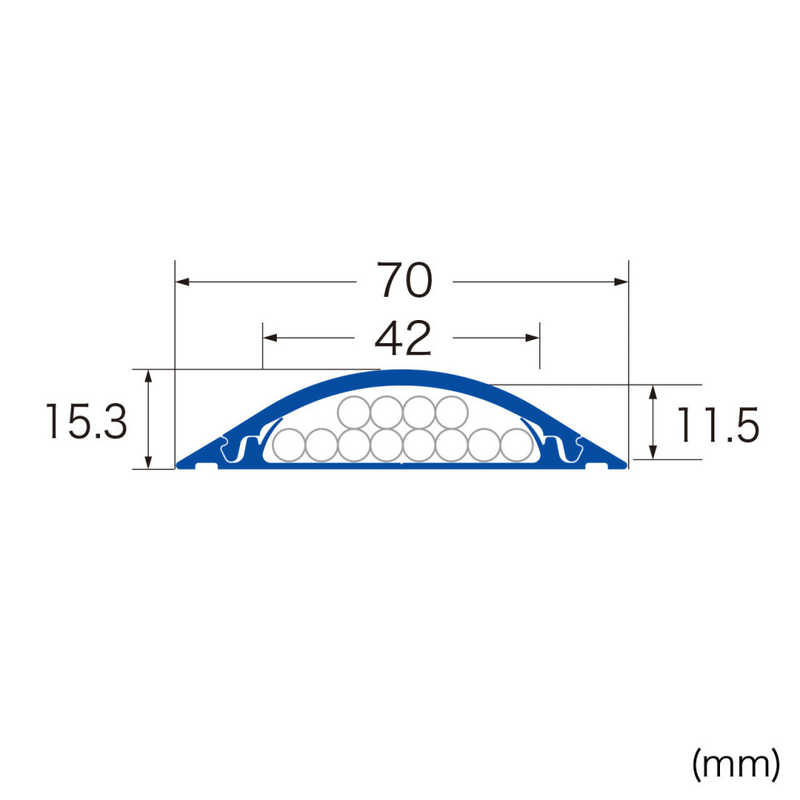サンワサプライ サンワサプライ 床配線用 ケーブルカバー(長さ2m×幅70mm) CA‐R70GY2 (グレｰ) CA‐R70GY2 (グレｰ)