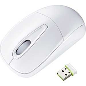 サンワサプライ ワイヤレス光学式マウス｢USB｣ 静音仕様(3ボタン･ホワイト) MA-WH123W