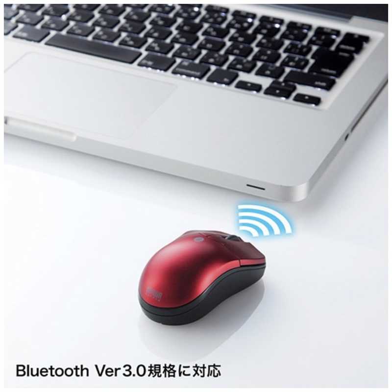 サンワサプライ サンワサプライ ｢タブレット対応｣ワイヤレスBlueLEDマウス 超小型 (3ボタン･レッド) MA-BTBL27R MA-BTBL27R