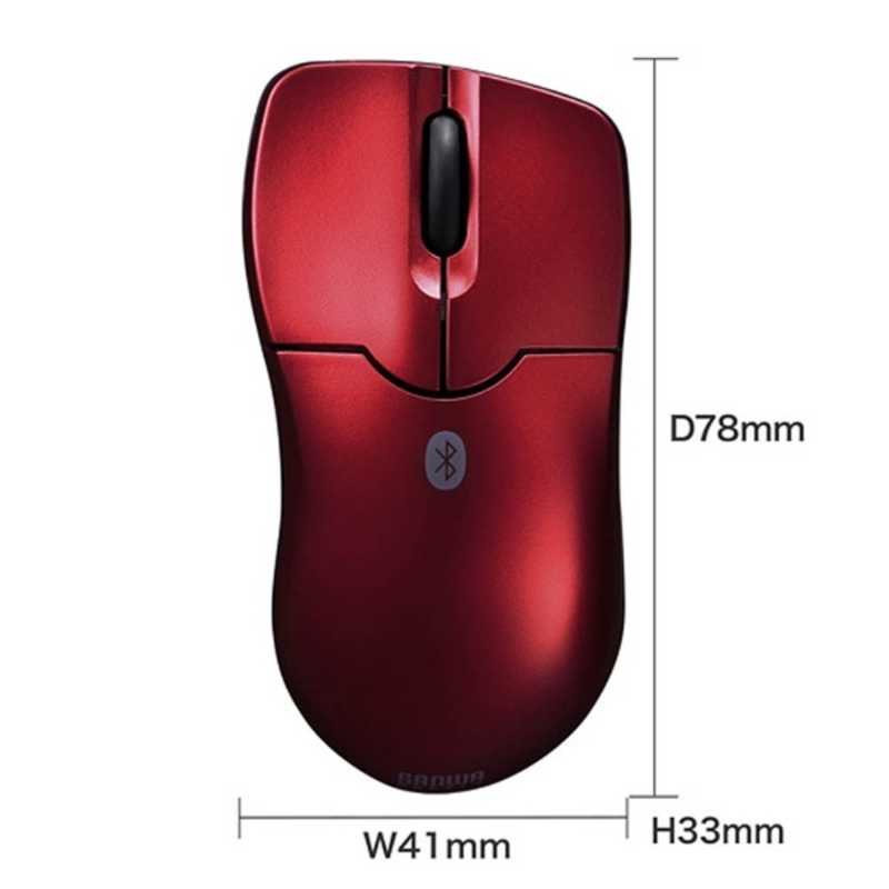 サンワサプライ サンワサプライ マウス [BlueLED /無線(ワイヤレス) /3ボタン /Bluetooth] レッド MA-BTBL27R MA-BTBL27R