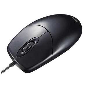 サンワサプライ 有線IR LEDマウス[USB 1.5m･Mac/Win]防水･抗菌(2ボタン･ブラック) MA-IR131BS