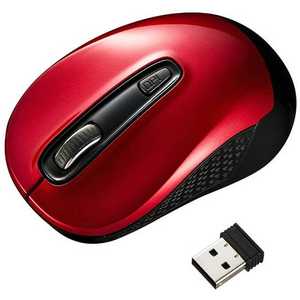サンワサプライ 無線BlueLEDマウス[USB･Mac/Win](3ボタン･レッド) MA-WBL41R