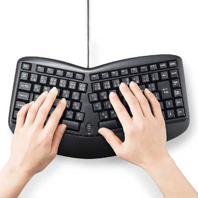 サンワサプライ エルゴノミクスキーボード ［有線 /USB
