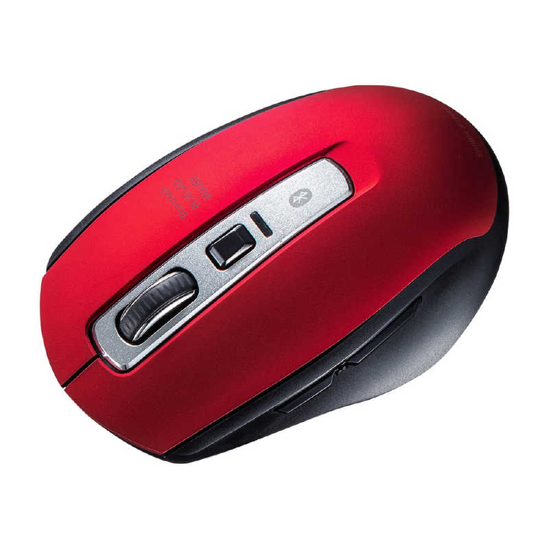 サンワサプライ サンワサプライ マウス 静音 [BlueLED /無線(ワイヤレス) /5ボタン /Bluetooth] レッド MA-BTBL162R MA-BTBL162R