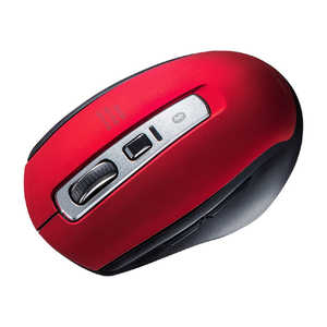 サンワサプライ マウス 静音 [BlueLED /無線(ワイヤレス) /5ボタン /Bluetooth] レッド MA-BTBL162R