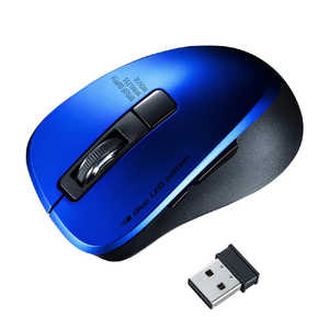 サンワサプライ マウス ブルー  BlueLED  5ボタン  USB  無線(ワイヤレス)  MA-WBL153BL