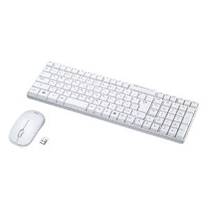サンワサプライ キーボード･マウスセット ホワイト  USB  ワイヤレス  SKB-WL34SETW