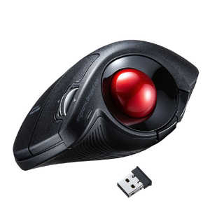 サンワサプライ マウス トラックボール [IR LED /無線(ワイヤレス) /5ボタン /USB] ブラック MA-WTB178BK