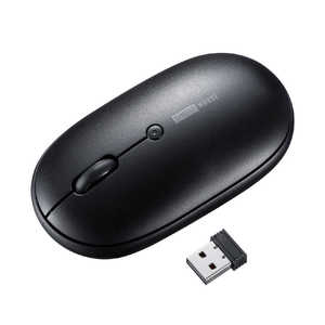 サンワサプライ マウス 静音 ブラック [光学式 /3ボタン /USB /無線(ワイヤレス)] MA-WR187BK
