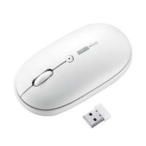 サンワサプライ マウス 静音 ホワイト [光学式 /3ボタン /USB /無線(ワイヤレス)] MA-WR187W