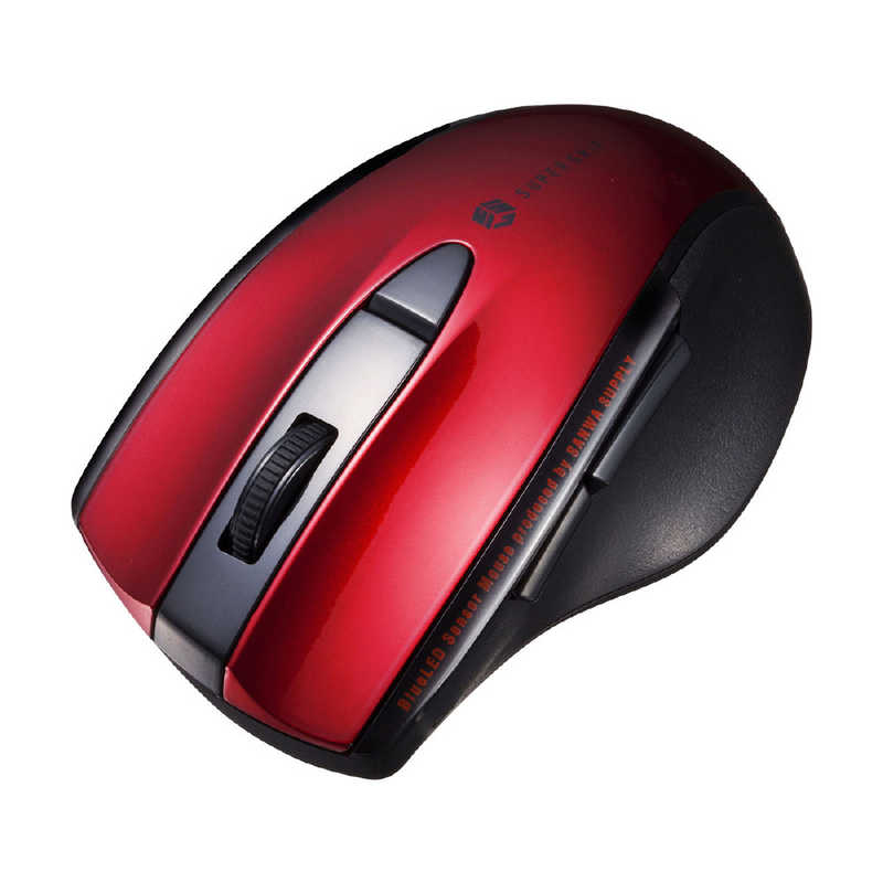 サンワサプライ サンワサプライ マウス SUPER GRIP 静音 [BlueLED /無線(ワイヤレス) /5ボタン /Bluetooth] レッド MA-BTBL167R MA-BTBL167R