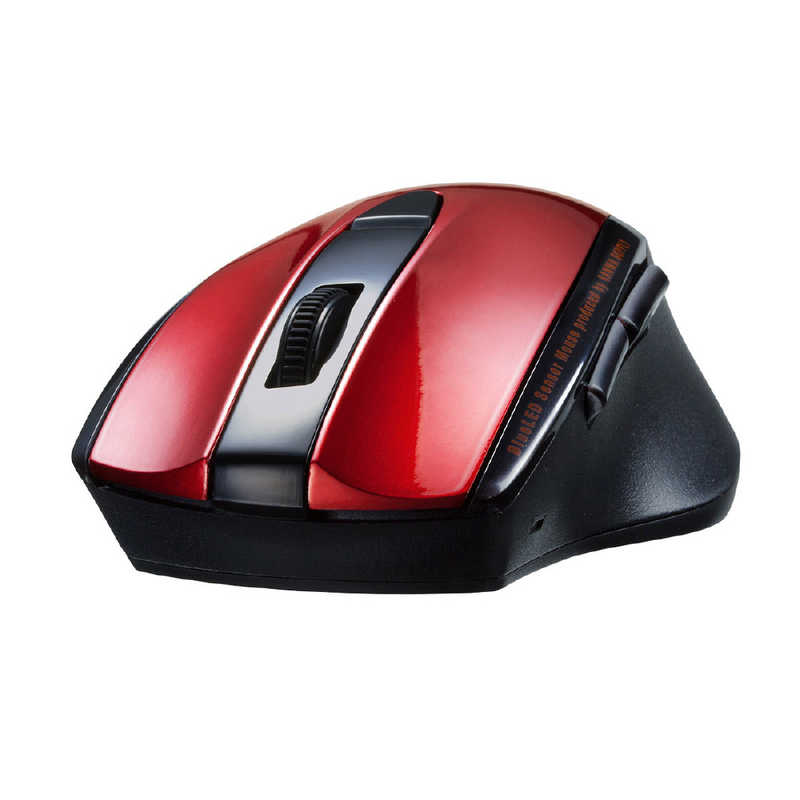 サンワサプライ サンワサプライ マウス SUPER GRIP 静音 [BlueLED /無線(ワイヤレス) /5ボタン /Bluetooth] レッド MA-BTBL167R MA-BTBL167R