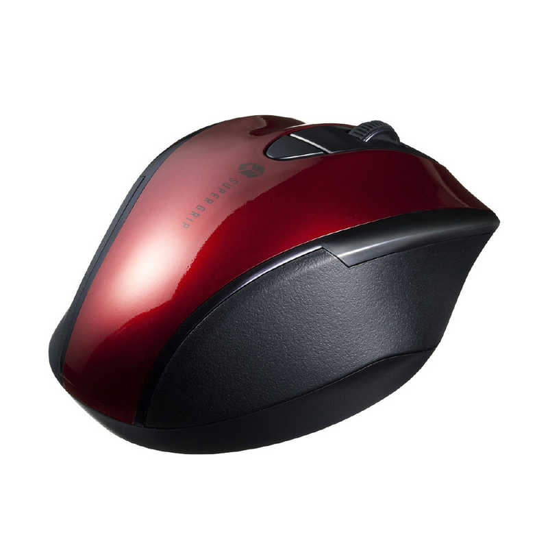 サンワサプライ サンワサプライ マウス SUPER GRIP 静音 [BlueLED /無線(ワイヤレス) /5ボタン /Bluetooth] レッド MA-BTBL167R MA-BTBL167R