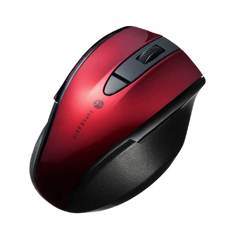 サンワサプライ サンワサプライ マウス SUPER GRIP 静音 [BlueLED /無線(ワイヤレス) /5ボタン /Bluetooth] レッド MA-BTBL167R MA-BTBL167R