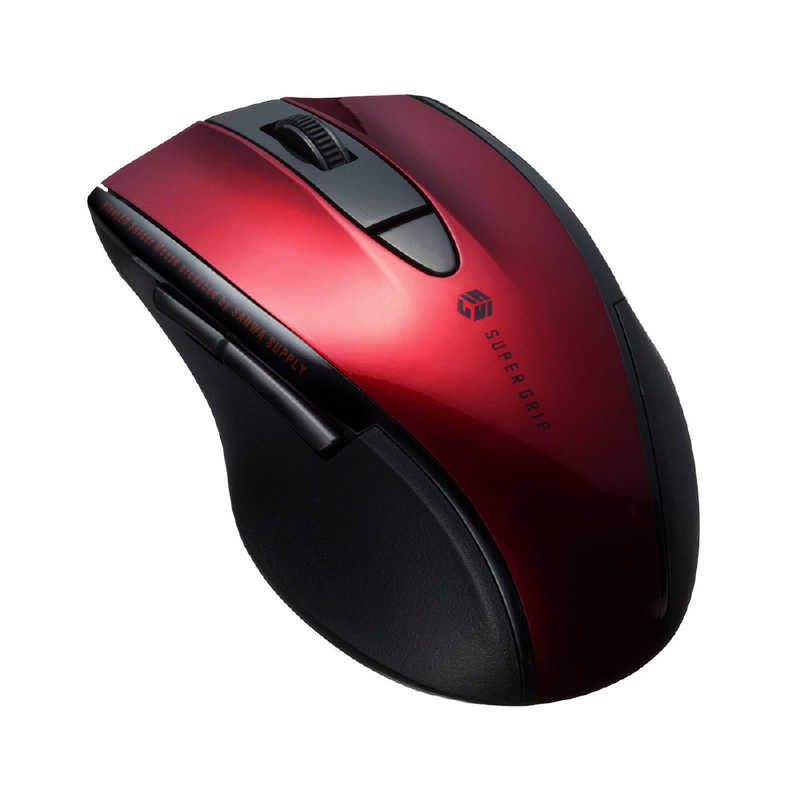 サンワサプライ サンワサプライ マウス SUPER GRIP 静音 [BlueLED /無線(ワイヤレス) /5ボタン /Bluetooth] レッド MA-BTBL167R MA-BTBL167R