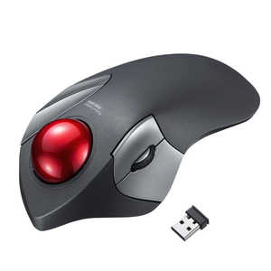 サンワサプライ マウス トラックボール [光学式 /無線(ワイヤレス) /5ボタン /USB] ブラック MA-WTB182BK