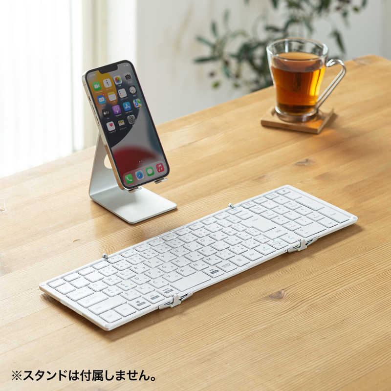 サンワサプライ サンワサプライ キーボード 折りたたみ(Android/iPadOS/iOS/Mac/Windows11対応) ［有線・ワイヤレス /Bluetooth・USB］ ホワイト SKB-BT35W SKB-BT35W