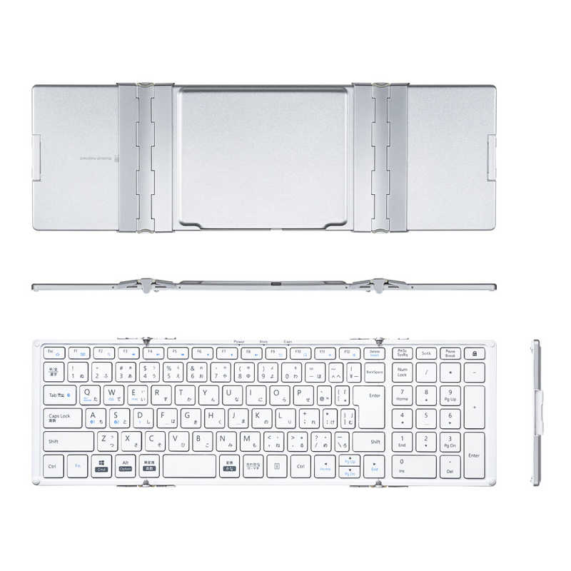 サンワサプライ サンワサプライ キーボード 折りたたみ(Android/iPadOS/iOS/Mac/Windows11対応) ［有線・ワイヤレス /Bluetooth・USB］ ホワイト SKB-BT35W SKB-BT35W