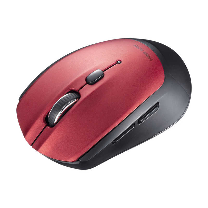 サンワサプライ サンワサプライ マウス [BlueLED /無線(ワイヤレス) /5ボタン /Bluetooth] レッド MA-BB509R MA-BB509R