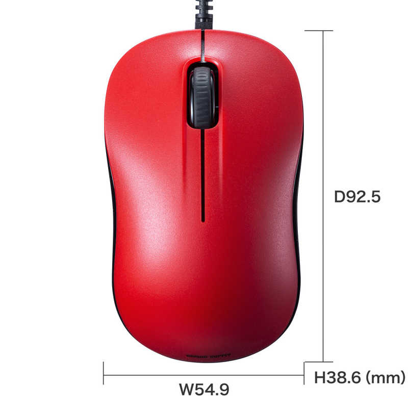 サンワサプライ サンワサプライ マウス [BlueLED /有線 /3ボタン /USB] レッド MA-SBL188RN MA-SBL188RN
