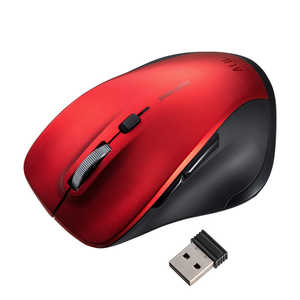 サンワサプライ マウス [BlueLED /無線(ワイヤレス) /5ボタン /USB] レッド MA-SWBL196RN