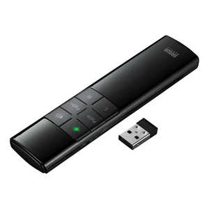 サンワサプライ 2WAYプレゼンター(グリーンレーザー・マウス操作対応・タイマー機能付き) MA-WPR17BK