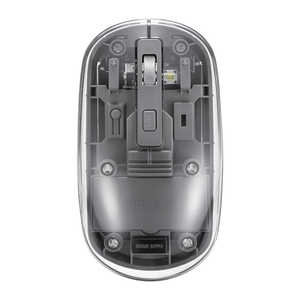 サンワサプライ Bluetoothワイヤレスマウス(透明ケース・充電式) MA-SWBIRS332BK